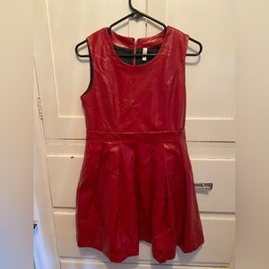 Coco Love Faux Leather Skater Dress - Small